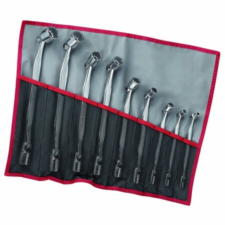 Proto Facom 9 Piece Double Flex-Head Socket Wrench Set FM-66A.JE9T